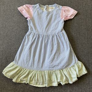 Boden Mini Hotchpotch Striped Seersucker Dress Summer, Size Girls 11-12 Years